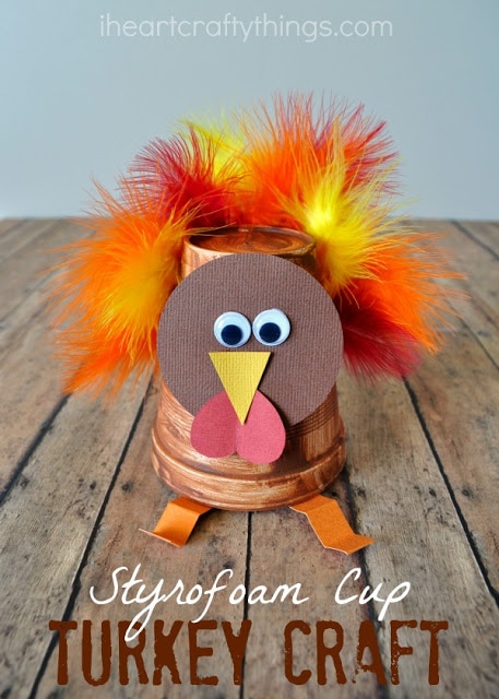 styrofoam cup turkey craft