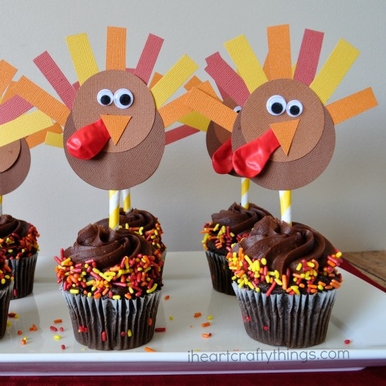thanksgiving turkey cupcake toppers 4 1