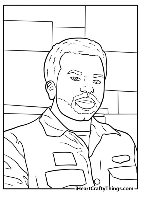 Darryl Philbin in the warehouse coloring page